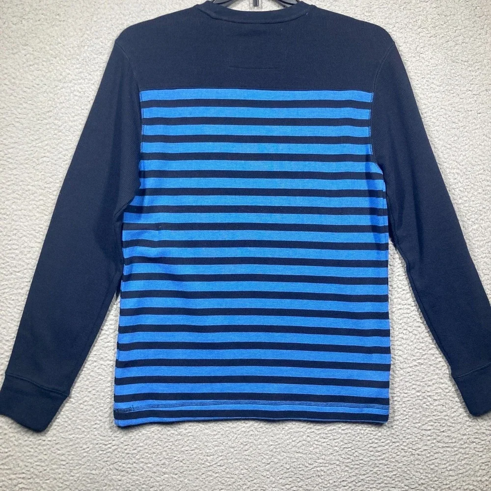 Banana Republic Thermal Waffle Knit Shirts Mens Medium Blue Lot of 2 Long Sleeve